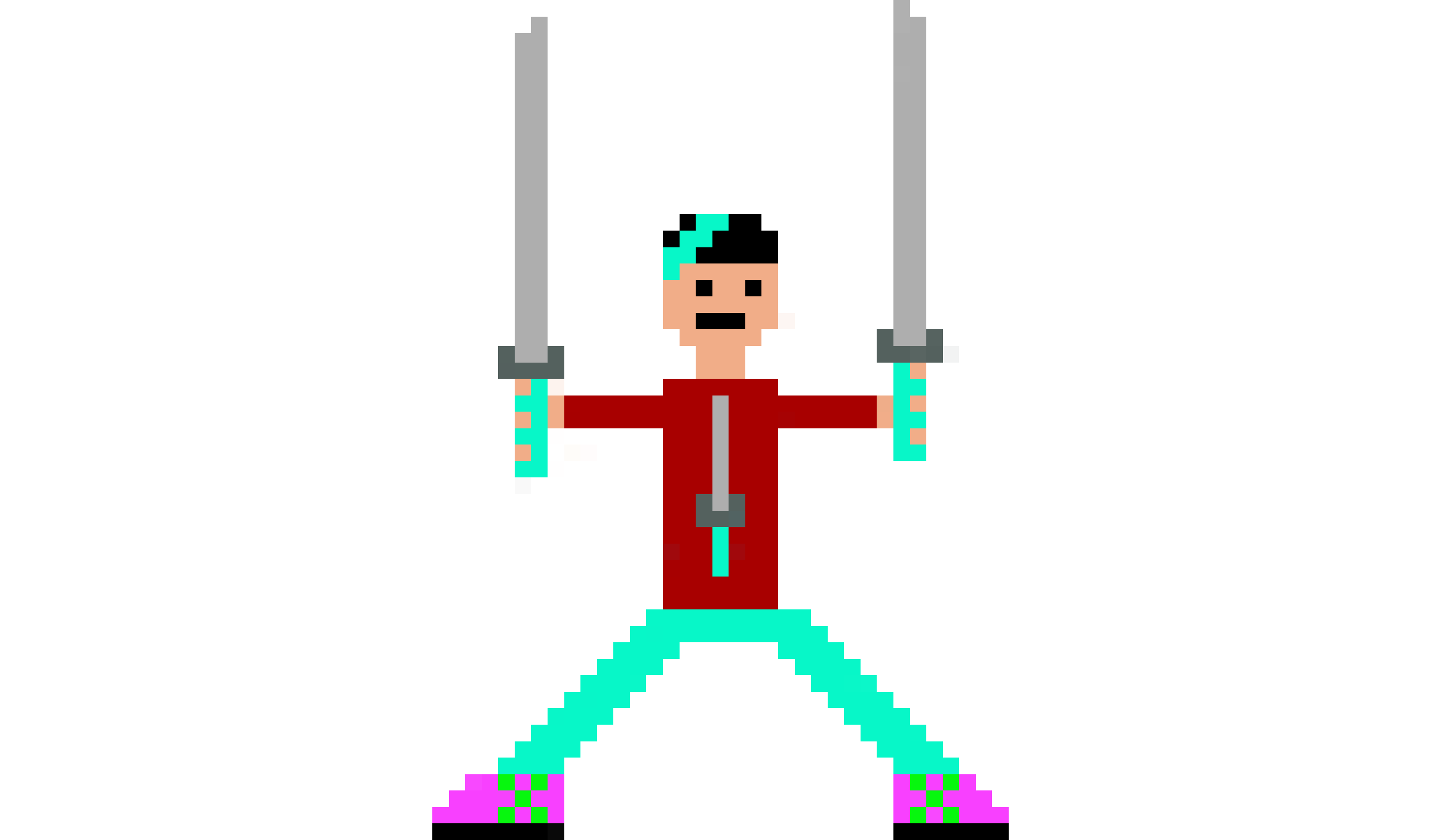 pixel art katana dude